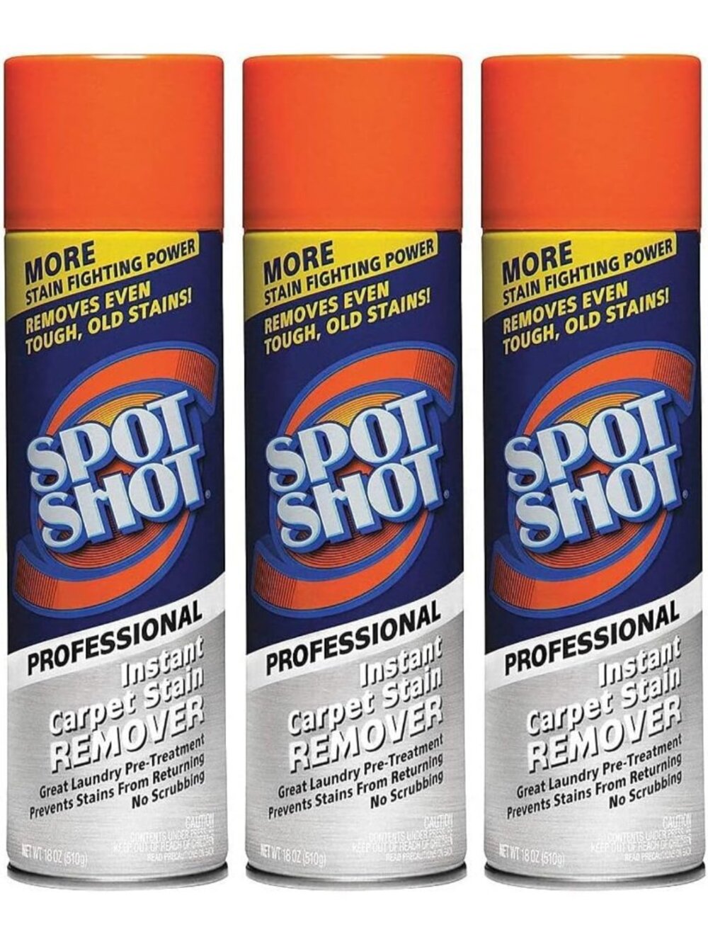 Powerful Carpet Stain Remover Spray - 3 Pack, Fast Acting, Deep Clean Formula